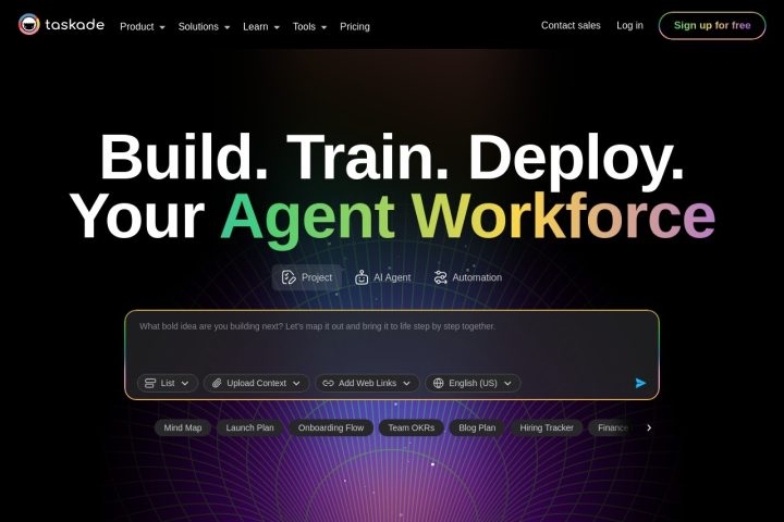 Taskade AI 智能体工具截图