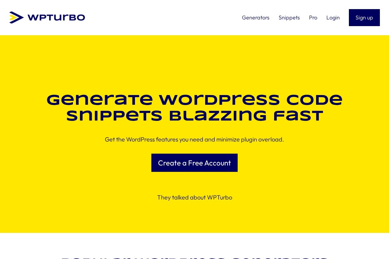 WPTurbo 界面预览