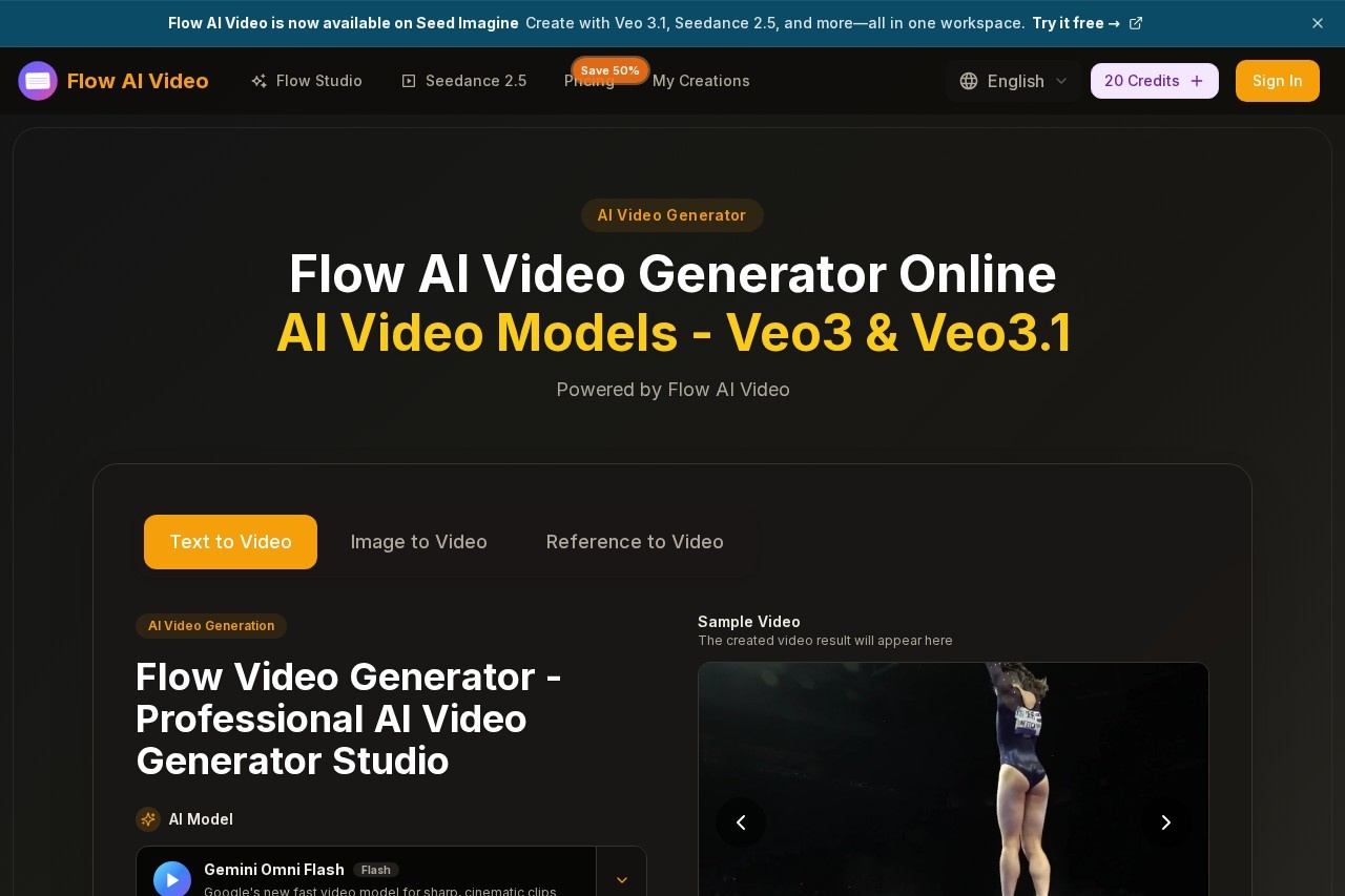 Flow AI Video 界面预览