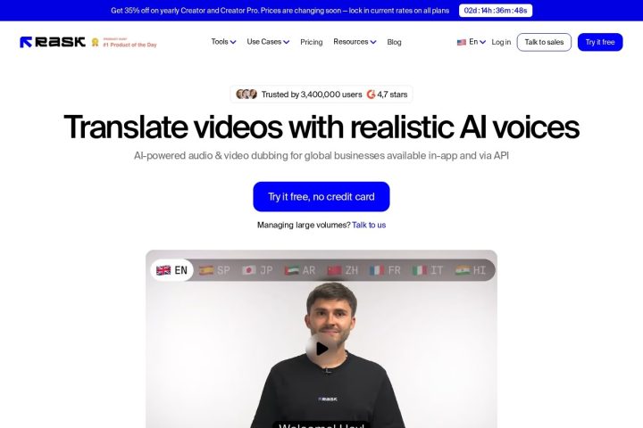 Rask AI AI 智能体工具截图