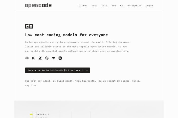 OpenCode Go 界面截图