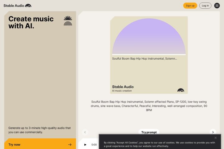 Stable Audio AI 智能体工具截图