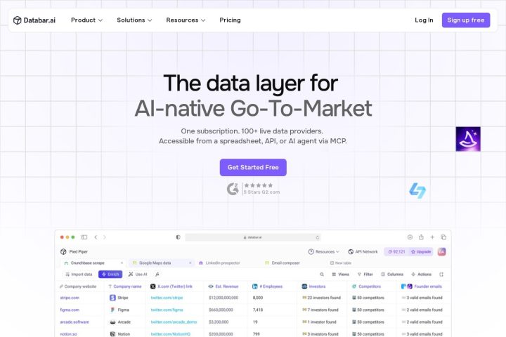 Databar.ai 界面截图