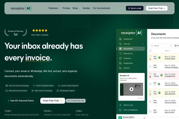 Receiptor AI 界面截图
