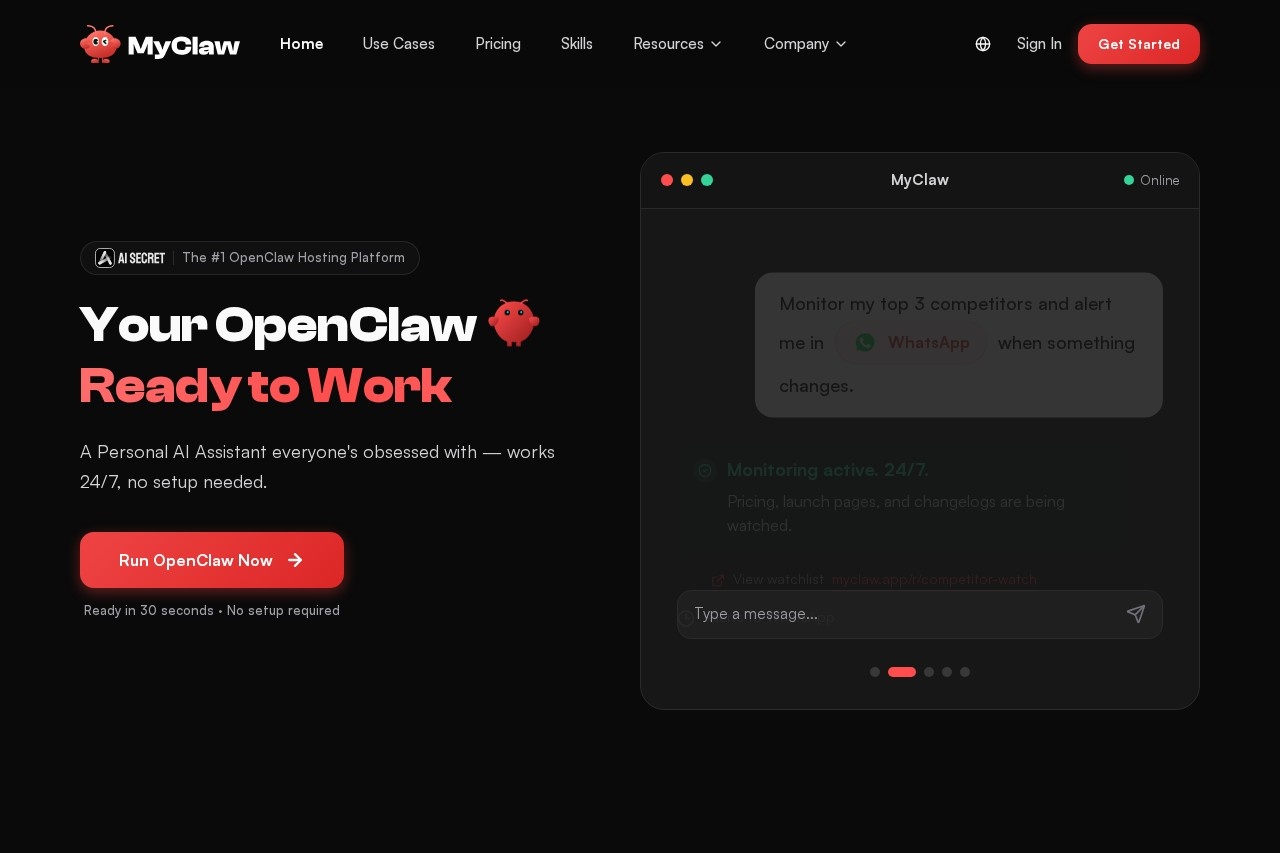 MyClaw 界面预览