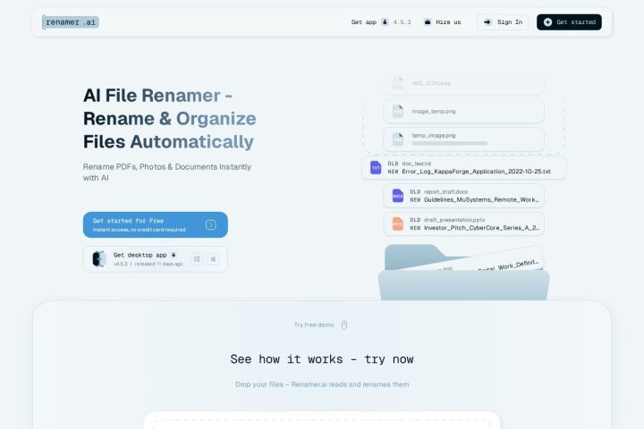 Renamer.ai 界面截图