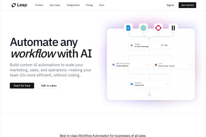 Leap AI AI 智能体工具截图