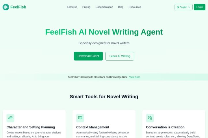FeelFish AI 智能体工具截图
