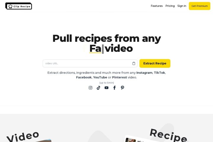 Clip Recipe 界面截图